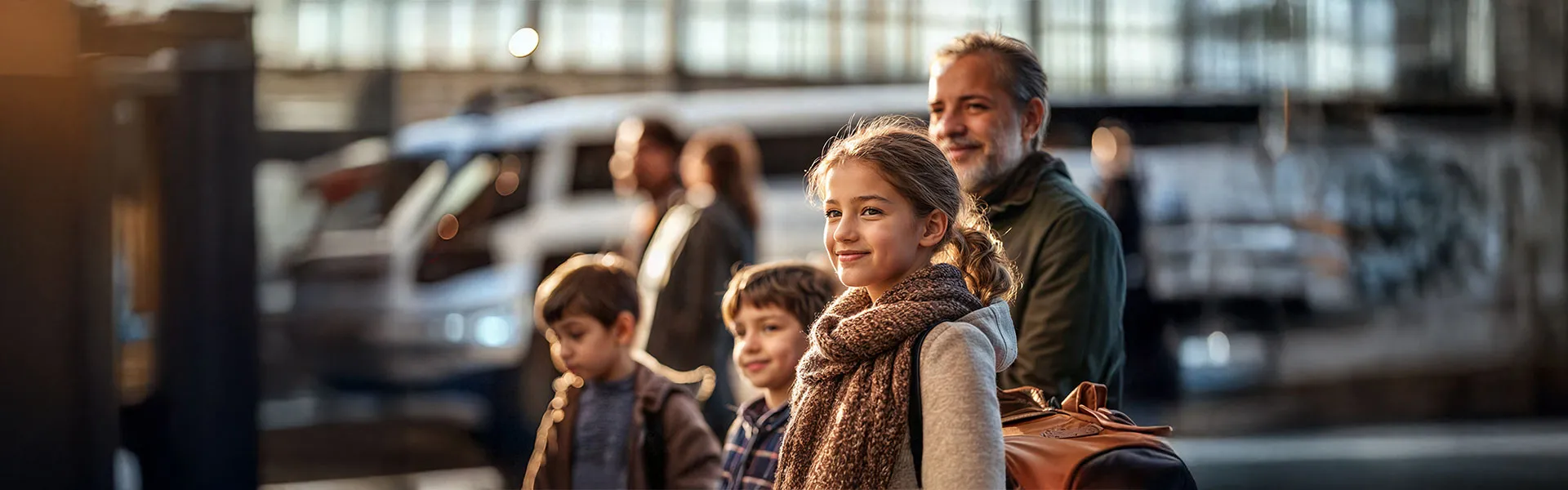 Familia caminando junta con actitud optimista, representando protección patrimonial integral para el bienestar familiar a largo plazo.
